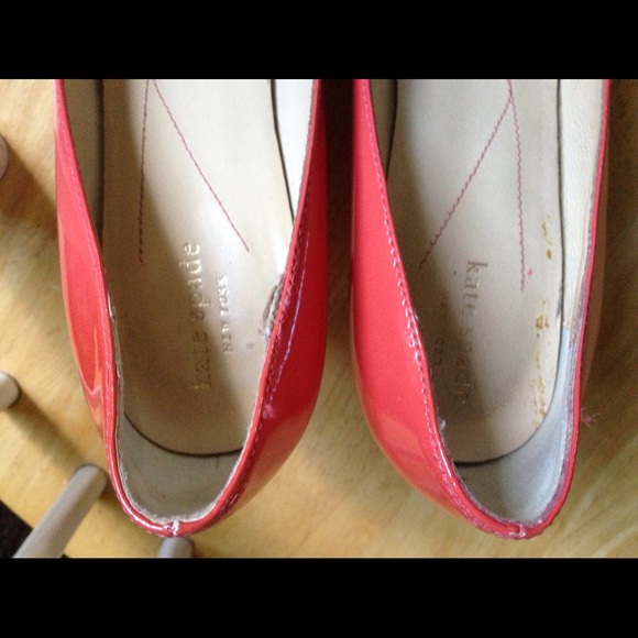 Auth Kate Spade Coral Heels Pumps Shoes Sz 6.5 US - Picture 4 of 8